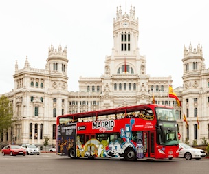 Passeio de ônibus turístico em Madrid